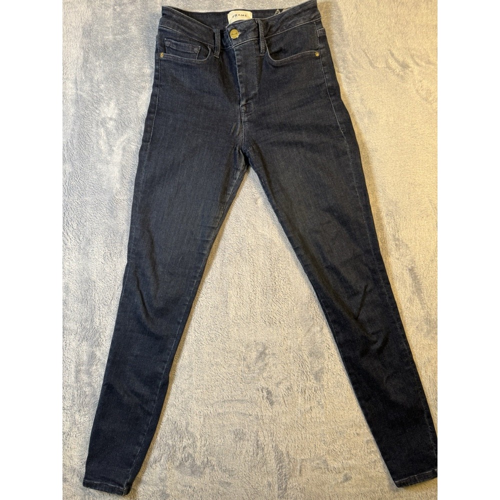 FRAME Le One Skinny Jeans Womens Size 1 Keller Blue Stretch LOSK630 26x29
